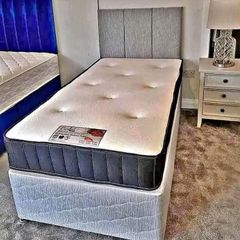 Brand New Stylish single Divan Beds.. Multiple Options Of Headboards. Tufted Memory Foam Mattresses Available. Drawers Storage Available