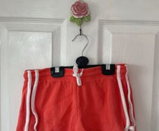 Salmon/coral cotton shorts