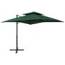 Cantilever Umbrella with Double Top 250x250 cm Green Image 5