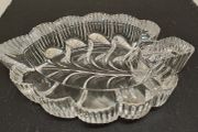 Art Glass Leaf Dish Trinket Bowl