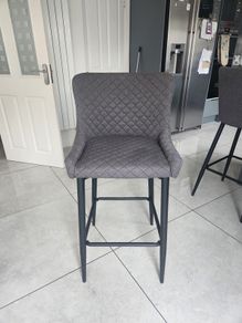 3 x charcoal jysk bar stools