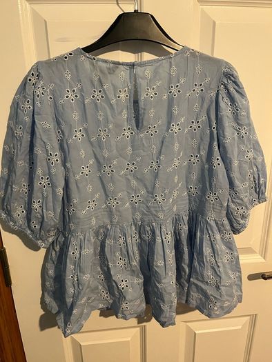 New Look blue peplum top BNWT