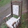 Solid antique rocking chair Image 3