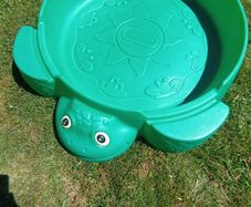 Turtle sandpit.