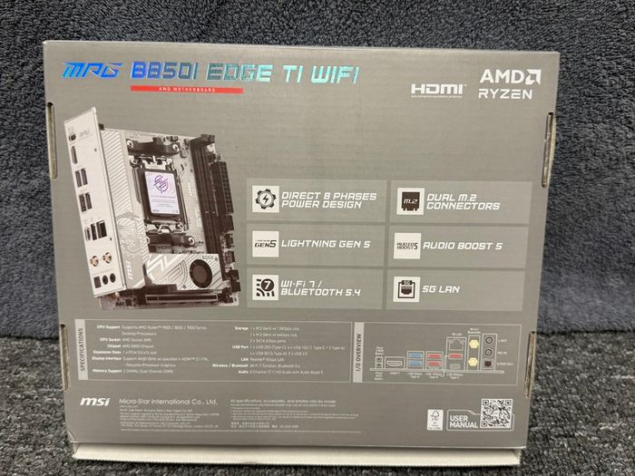Msi Mpg B850i Edge Ti Wifi Itx Motherboard