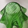 Vintage Green Glass Handkerchief Vase Image 5