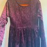 Girls sparkly burgundy / wine velvet dress age 9-10 yrs. Image 2