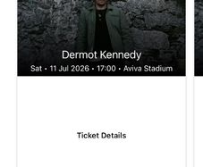 2 Dermot Kennedy Standing Tickets Saturday 11th July