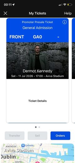 2 Dermot Kennedy Standing Tickets Saturday 11th July