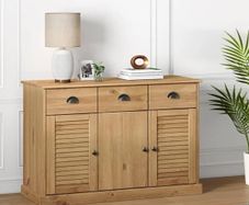 Sideboard with Drawers VIGO 113x40x75 cm Solid Wood Pine
