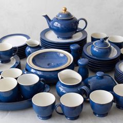 60 Piece Denby Boston Blue Dinner Set