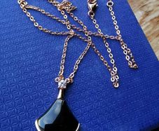Sliver with  black agate necklace