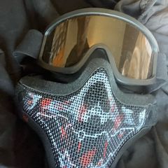 Airsoft goggles + face mesh