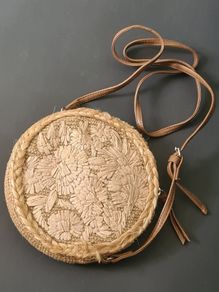 Accessorize Monsoon Straw Round Crossbody Bag | Boho Summer Handbag