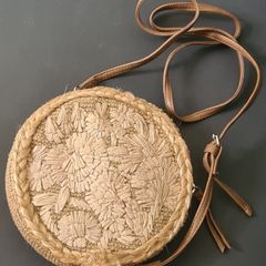 Accessorize Monsoon Straw Round Crossbody Bag | Boho Summer Handbag