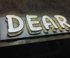 Custom Crystal Gold LED Letters - Any Word, Any Logo, Any Size