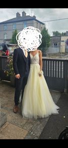 Beautiful yellow Debs dress, size 4/6, only wore for a few hours, bought in Starla boutique