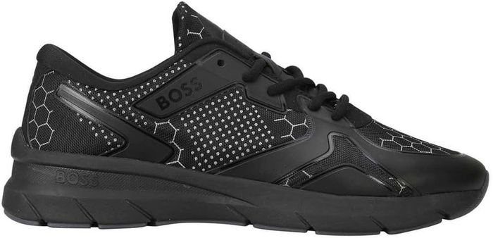 HUGO BOSS Men's Trainers / Sneakers Owen_Runn_rf, Black, Size EU 45, UK 11, US 12