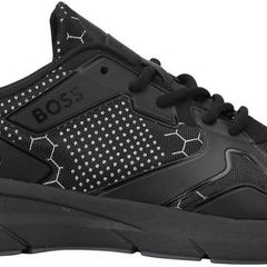 HUGO BOSS Men's Trainers / Sneakers Owen_Runn_rf, Black, Size EU 45, UK 11, US 12