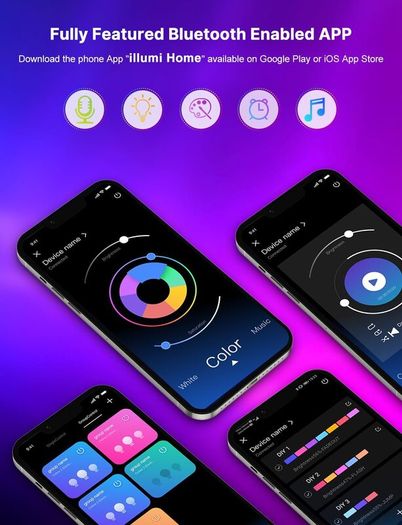 30M LED Strip Lights, Ultra Long Bluetooth RGB Light Strips with Remote & App Control, Colour Changing Tape Lights, Music Sync Dimmable Lighting for Bedroom, Living Room, Gaming Room & Christmas Decor [Energy Class A]