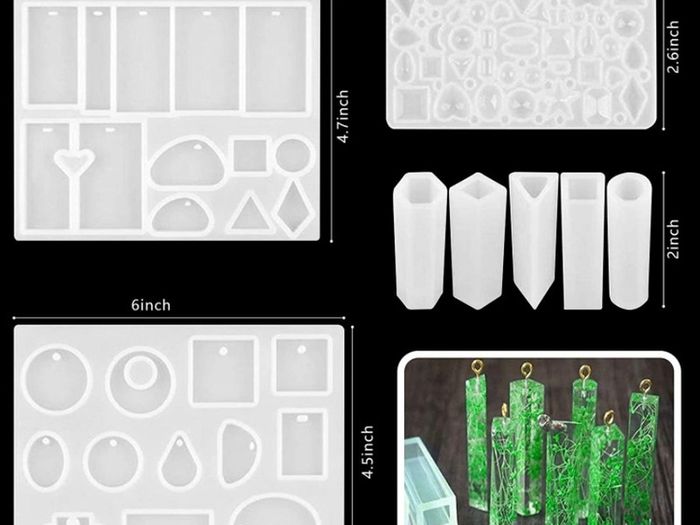 133 Pcs Resin Casting Molds and Tools Set, Jewelry Craft Moulds, Daohexi DIY Silicone Epoxy Resin Mold, for Resin Jewelry and Craft, Resin Craft Making Kit (FREE POSTAGE)