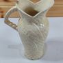 Price Bros Vintage mid-century jug vase cream leaf pattern made in England Image 6