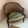 Antique Cane Back Tub Armchair / Occasional Chair Image 4