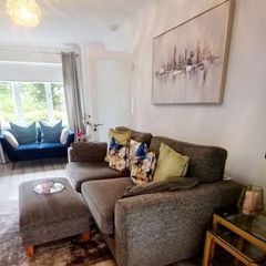 4 seater couch & footstool