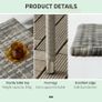Rattan Side Table, Outdoor Coffee Table with Plastic Board Under the Full Woven Table Top for Patio, Garden, Balcony, Mixed Grey Image 3