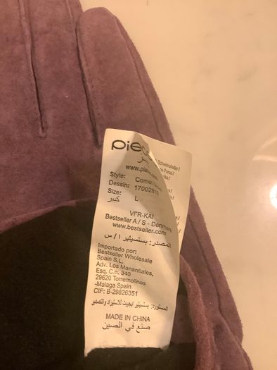 Purple/ Mauve Pig Skin Gloves