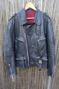 Unisex Heavy Duty, Zipped Black Leather Jacket