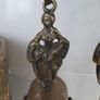 vintage brass companion set with lady Image 7