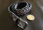Girls brown plaited fashion belt
