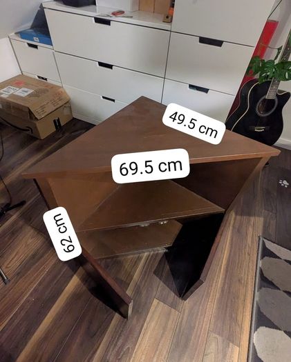 Corner cabinet, painted solid wood; will fit walnut furnitures