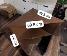 Corner cabinet, painted solid wood; will fit walnut furnitures