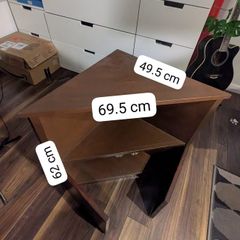 Corner cabinet, painted solid wood; will fit walnut furnitures