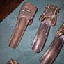 Rare Antique carpet clips x30 in metal copper tone Image 6