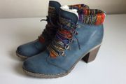 Ladies Rieker Blue ankle boots size Eu 39 Uk 6