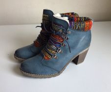 Ladies Rieker Blue ankle boots size Eu 39 Uk 6