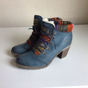 Ladies Rieker Blue ankle boots size Eu 39 Uk 6
