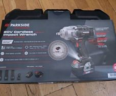 Latest Parkside Performance X20V Team Cordless Brussels HEAVY DUTY Impact Wrench With Ready To Connect Option 1898NM 1/2 Inch Drive Including Impact Socket Set And  Adaptor.