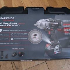 Latest Parkside Performance X20V Team Cordless Brussels HEAVY DUTY Impact Wrench With Ready To Connect Option 1898NM 1/2 Inch Drive Including Impact Socket Set And  Adaptor.