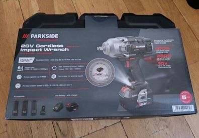 Latest Parkside Performance X20V Team Cordless Brussels HEAVY DUTY Impact Wrench With Ready To Connect Option 1898NM 1/2 Inch Drive Including Impact Socket Set And  Adaptor.