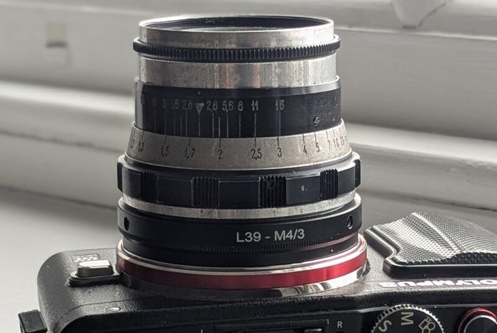 FED (Industar) 52mm f2.8 for Olympus/Panasonic mft m43 (with adapter)