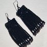 Pitch Black earrings, handbeaded Image 5