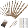 13Pack HSS Twist Drill Bit Set Metric M35 Cobalt Steel High Speed Steel Titanium Coated Drill Bit Tool Extremely Heat Resistant with Straight Shank 1.5mm-6.5mm for Drilling Tool Wood, Metal & Plastic (FREE POSTAGE) Image 2