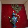 Vintage Unique Flower Teapot Necklace Image 7
