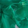 Green Pearl Cluster Stud Glass Inlay Extravagant Chiffon Petal Tassel Earrings Image 8