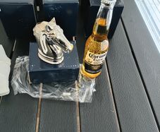 Silver horse heads