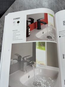 Corby black mono basin mixer